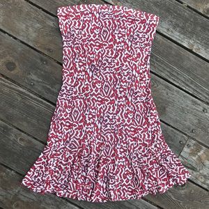 Vintage Silk Strapless Dress